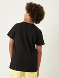 Juniors skateboard printed black tshirt (Summer)