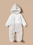 Juniors cute bear hooded & printed sleepsuit (Winter)