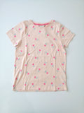 Juniors Pink Halfsleeves Heart Print Tshirt (Summer)