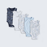Juniors flower & birds printed bodysuits (set of 6)
