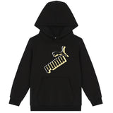 Puma solid black logo fleece hoodie (Winter)