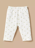 Juniors white all over trees printed shirt & pyjama set (set of 2)