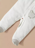 Giggles 3 bear embroidered closedfeet sleepsuit (Thick cotton) (Winter)
