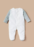 Giggles sail grey colorblock sleepsuit