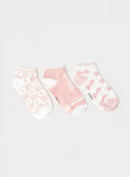 Barbie heart printed ankle socks (pack of 3)