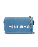 R&B cross body denim mini ladies bag (light blue)