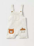 Juniors Bear & Mushroom Embroidered Knitted Dunagree (Set Of 2) (Winter)