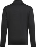 Adidas black neck zipped pullover with white sleeves panel