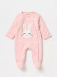 Juniors pink bunny padded sleepsuit (Winter)