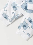 Juniors all over elephants printed shirt & pyjama set (set of 2)