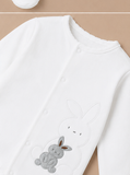 Juniors white rabbit fleece sleepsuit (Winter)