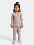 Juniors all over printed ribbed shirt & pyjama set (set of 2)