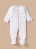 Juniors pink sheep printed fleece sleepsuit (Winter)