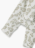 Juniors all over grey leafs printed shirt & pyjama set (set of 2)