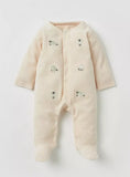 Juniors All Over Sheep Embroidered Fleece Sleepsuit (Winter)