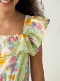 Juniors floral printed frill summery frock (Summer)