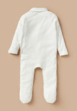 Giggles White Boys formal coat Sleepsuit