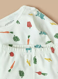 Juniors frog & vegetables printed shirt & pyjama set (set of 2)