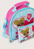 Juniors Lol glow surprise lunch bag, pencil case & lunch box with strap (set of 3)