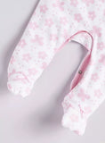 Juniors Pink Flower Embroidered Frill Sleepsuit