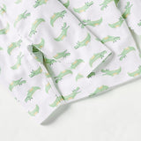 Juniors all over Alligator printed shirt & pyjama set (set of 2)