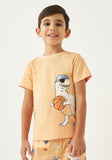 Juniors orange dino printed tshirt (Summer)