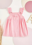 Max pink pinafore dress with white shirt (set of 2) (Winter)