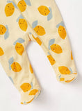Juniors lemon printed zipped sleepsuit