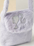Barbie lilac plush handbag