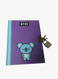 BT21 purple diary with lock