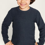 Juniors textured navy pullover (Winter)
