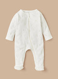 Juniors ribbed leafy printed zipped sleepsuit & cap set (set of 2)