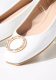 Max white ring ballerinas