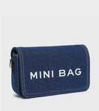 R&B cross body denim mini ladies bag (dark blue)
