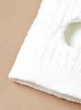 Juniors white knitted Monkey Cap(Winter)