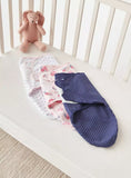 Hudson Swaddle wrap polka dots all over floral print (set of 3)