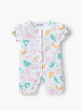 Juniors all over pastel floral sleepsuit & romper set (set of 2)
