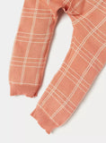 Juniors checkered knitted openfeet sleepsuit (Winter)