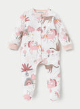 Juniors unicorn & rainvow printed sleepsuits (set of 2)