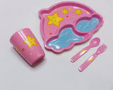 Juniors kids 4 piece rainbow feeding dinner set (BPA FREE)