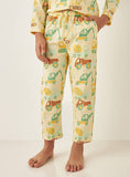 Juniors all over vehicle printed yellow shirt & Pyjama set (set of 2)