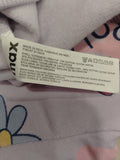 Max Girls Beige Floral print long Hooded fleece lined Sweatshirt (Winter)