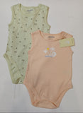 Juniors tree printed sleeveless bodysuits (pack of 2)