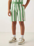 Juniors boys green stripped shorts (Summer)