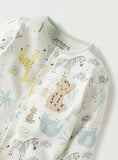 Juniors pastel tropical embroidered sleepsuit