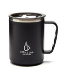 R&B Black Insulated Office Mug with lid