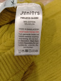 Juniors mustard ribbed flared leggings