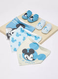 Disney Mickey full of smiles bandana bib & booties(set of 5)