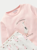 Juniors swan life is beautiful shirt & pyjama set (set of 2)