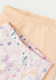 Juniors pink & orange leggings (set of 2)